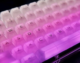 Clear Backlight Keycap Set: ASA Profile, 155 Keys