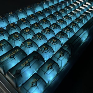 Black Clear keycap Backlight keycap Transparent keycap Mechanical keyboard keycap Keycap set White keycap