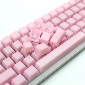 POM keycap Pink keycap Transparent keycap set keyboard keycap pom keycap jelly keycap