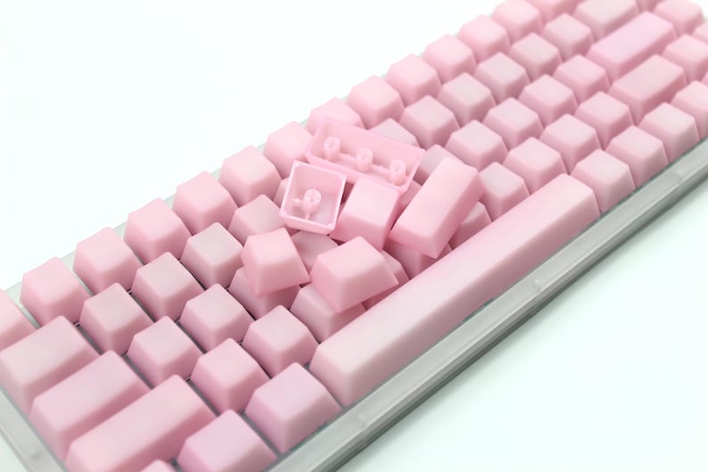POM keycap Pink keycap Transparent keycap set keyboard keycap pom keycap jelly keycap