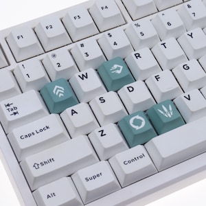 VALORANT Keycap Jett Skill Keycap Set Q/E/X/C Keycap PBT Keycap For Wooting Keyboards