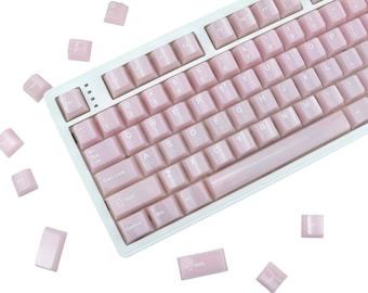 Pink Jelly Keycaps Set | 120 Keys | Translucent PC Material | Backlit Compatible | Mechanical Keyboard Keycaps