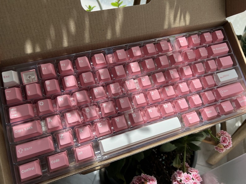 Peach Blossom Keycaps Cherry keycaps pink keycaps ABS keycap 173 key keycap set