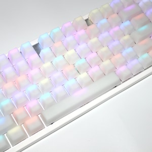 POM keycap White keycap Transparent keycap set keyboard keycap pom keycap jelly keycap