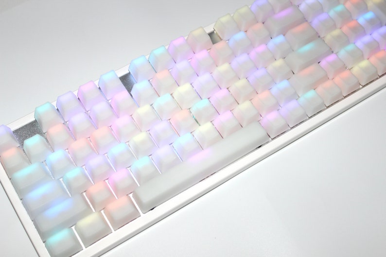 POM keycap White keycap Transparent keycap set keyboard keycap pom keycap jelly keycap