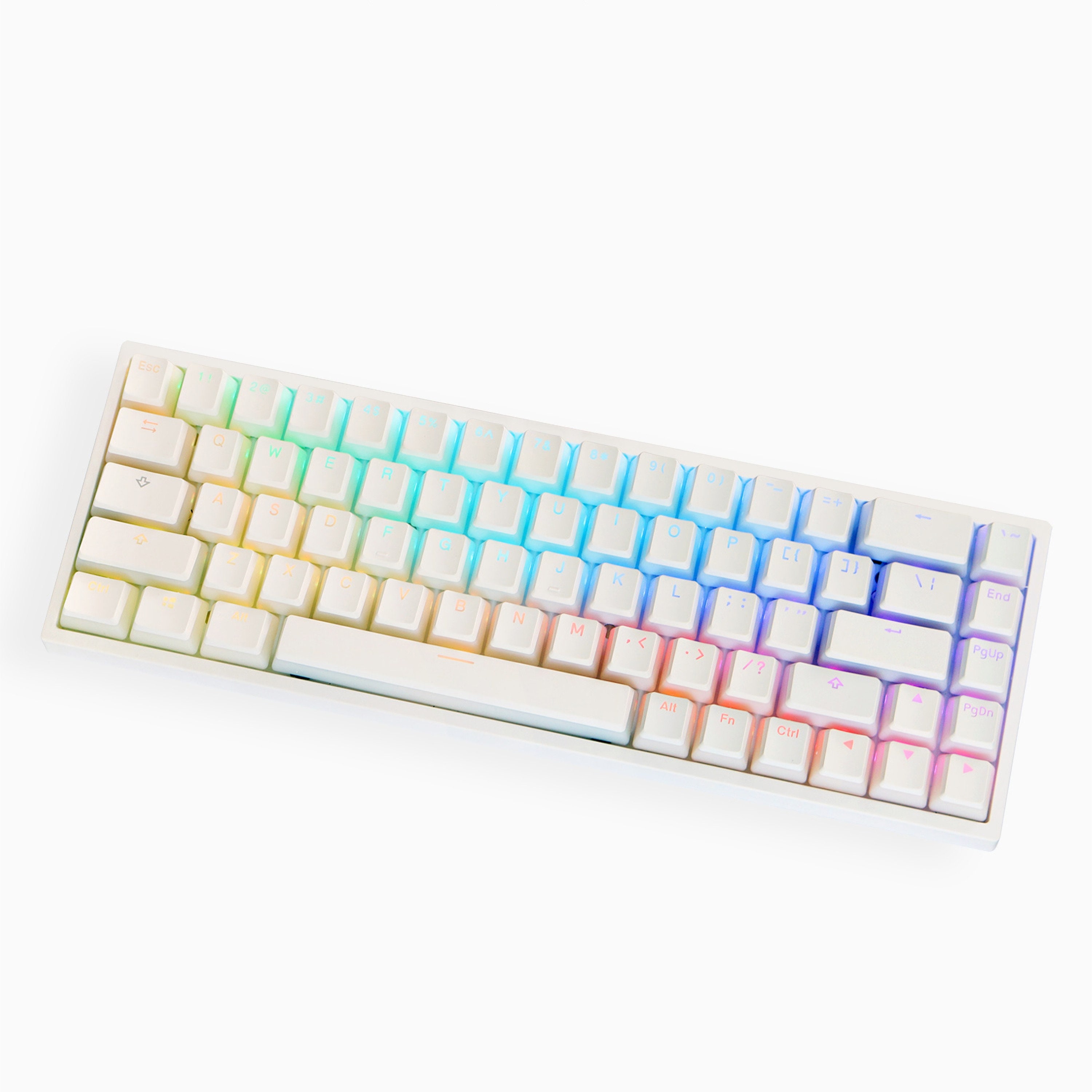 White backlit keycaps Twocolor translucent keycaps PBT Etsy