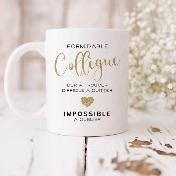 Mug personnalisé "Formidable collègue" ou "Formidable Prénom". !!!LIVRAISON MONDIAL RELAY(point relais)!!!. Lire l'annonce !.