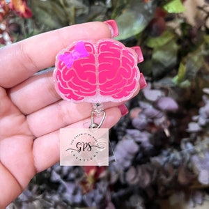 Brain Badge Reel, Brain, ID Holder, Medical Badge Reel, Neurologist Badge Reel, Neurology Badge Reel, ICU Badge Reel, Neurosurgeon, Gift