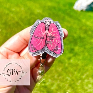 Anatomical Lung Badge Reel, Respiratory Therapist Badge Reel, Pulmonary Badge, Nurse Badge Reel, Pulmonologist, RT Hospital Badge Reel, Gift