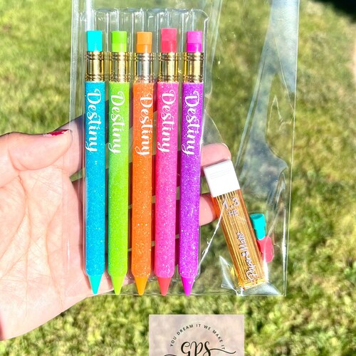 Glitter Mechanical Pencil Set Mechanical Pencils for Etsy