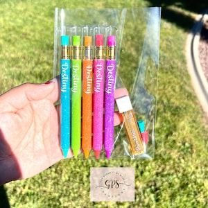 Glitter Mechanical Pencil Set, Papermate Handwritten Pencils, Back to School Gift, Personalized Pencils, Glitter Pencil Set, Teacher