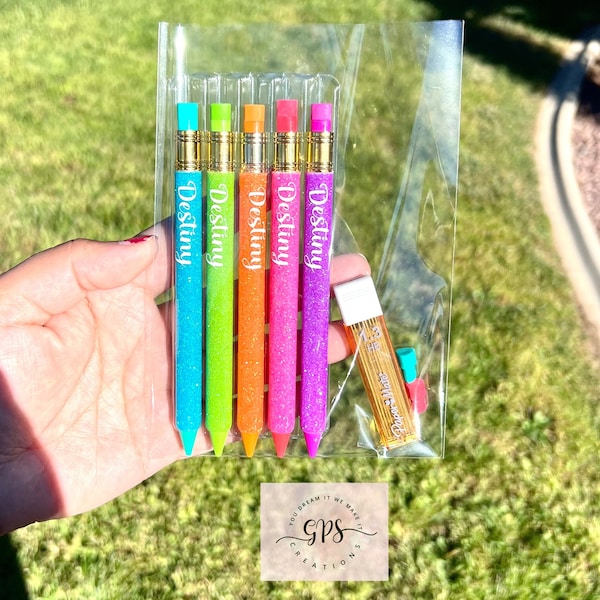 Glitter Mechanical Pencil Set, Papermate Handwritten Pencils, Back to School Gift, Personalized Pencils, Glitter Pencil Set, Teacher