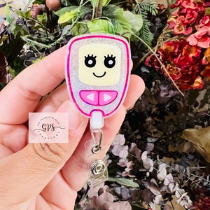 Glucose Meter Badge Reel, Endocrinologist Badge Reel, Blood Sugar, Medical Badge Reel, Diabetes Educator, Cute Badge Reel, Diabetic Gift