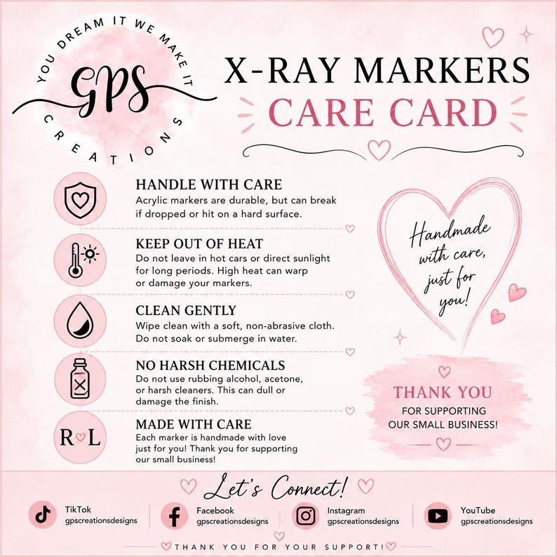 Xray Makers Care Instructions