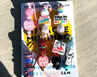 Beaded Bookmarks, Book Accessories, Custom Beaded Bookmark, Speak Fluent Sarcasm, Book Lover Gift, Best Teacher Ever, Spicy Book Reader,Gift