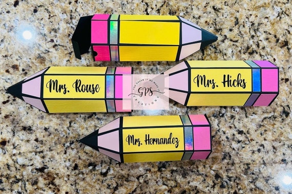 3D Pencil Gift Box, Teacher Gift Box, Teacher Appreciation Week, End of the School, Teacher Gift, Gift, Christmas Gift