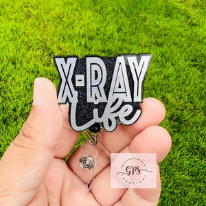 X-Ray Life Badge Reel, Retractable Badge Holder, Radiology ID Badge, Medical Badge Reel, Radiologist Gift, Hospital ID Holder, Radiology