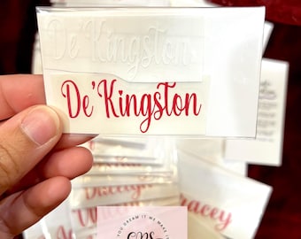 Custom Vinyl Name Stickers and Decals, Christmas Ornament Decals, Vinyl Stickers, Christmas Family Activity, Red & White Decals, Christmas