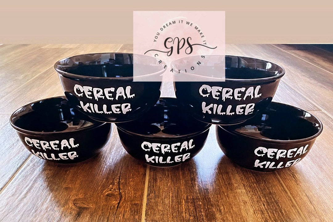 Cereal Killer Bowl, Halloween Theme Cereal Bowl, Ceramic Cereal Bowl, Halloween Gift for Kids