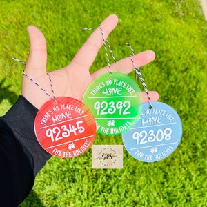 Zip Code Personalized Ornament, New Home Ornament, Housewarming Gift, Zip Code Gift, Secret Santa Gift, Christmas Ornament, Zip Code, Gift