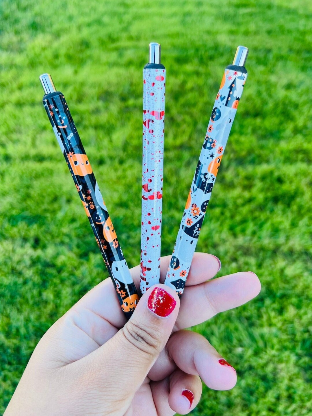 Halloween Ghost & Pumpkin Pen Blood Splatter Pen Papermate Etsy