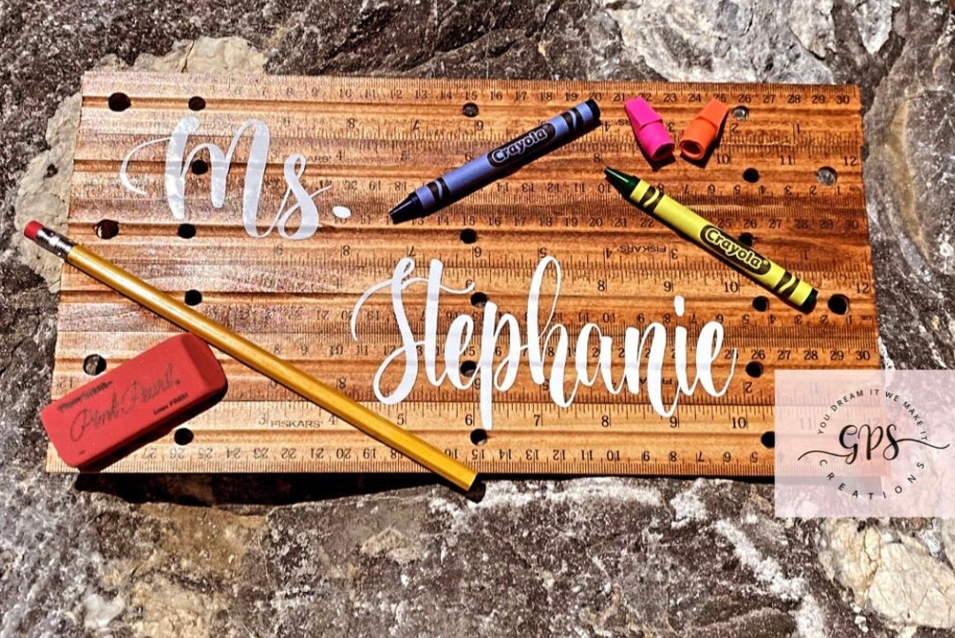 Teacher Ruler Sign, Teacher Name Sign, Teacher Gift , Teacher Desk ...