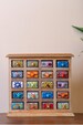 Natural Wooden Spice/Masala Box made in India, 20 Assorted Ceramic Drawers, Chest of Drawer (Handmade) rajasthani decor 