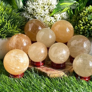 Honey Calcite Sphere
