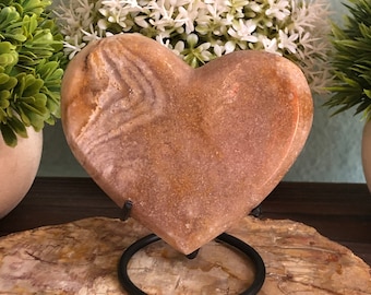 Corazón de amatista rosa