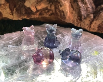 Mini gatito de fluorita