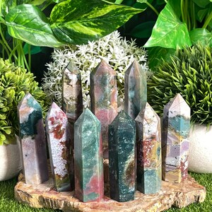 Purple Moss Agate Tower