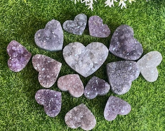 Small Amethyst Hearts