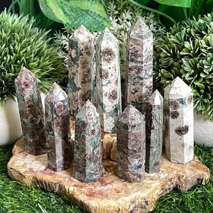 Rhyolite Green Flower Jasper Tower
