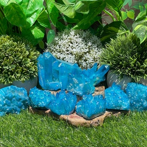 Aqua Aura Quartz Cluster