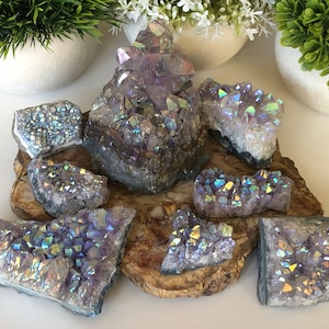 Angel Aura Amethyst Cluster