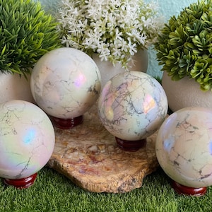 Aura Howlite Sphere