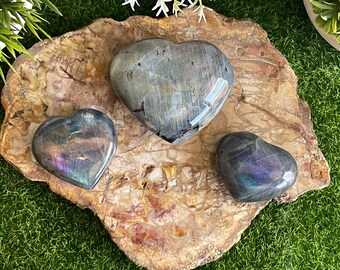 Sunset Labradorite Heart