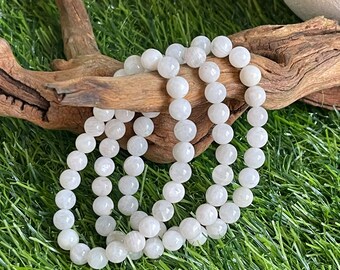 Pulsera de piedra lunar de 8 mm