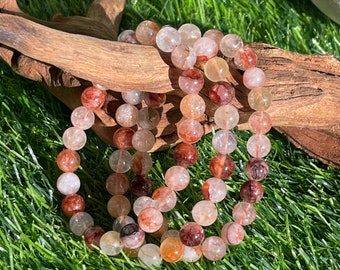 8mm Golden Healer & Hematoid Quartz Bracelet