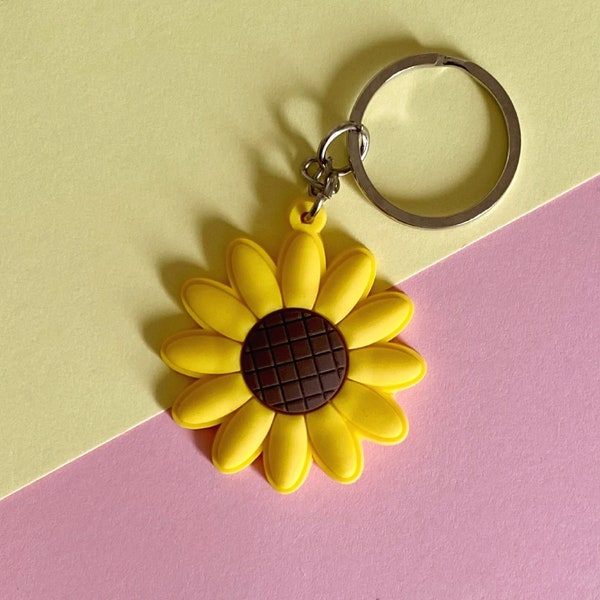 Porte clés fleur de tournesol