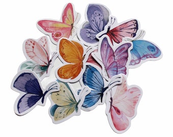 Set de 12 mini stickers papillons aux ailes fermées