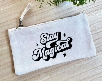 Trousse de rangement en coton " stay magical " - 2 tailles au choix