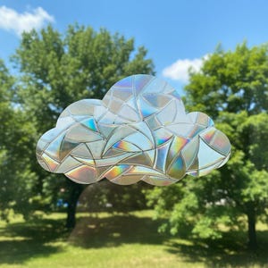 Suncatcher cloud silhouette suncatcher, electrostatic window sticker