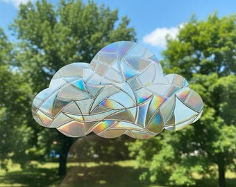 Suncatcher attrape soleil silhouette de nuage, sticker de fenêtre électrostatique