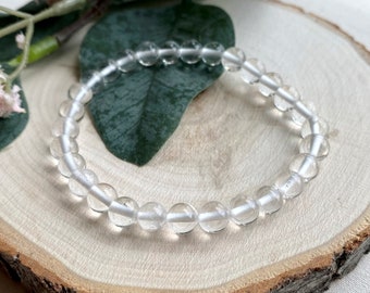 Bracelet perles en pierres naturelles de Cristal De Roche