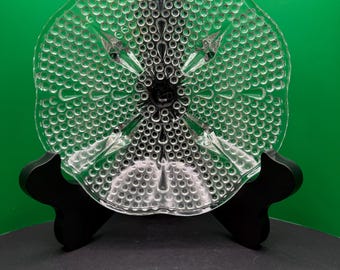 Hazel-Atlas Clear Hobnail Glass Candy or Nut Dish: Vintage, MCM
