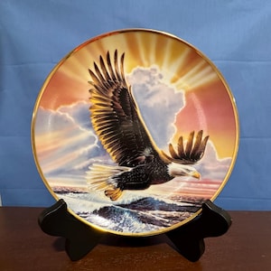 Patriotic American Eagle Plates from the Franklin Mint, Vintage Americana