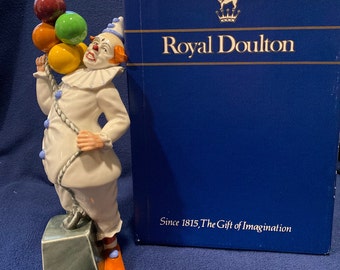 Royal Doulton "Balloon Clown" SIGNED, ORIGINAL box (1986)