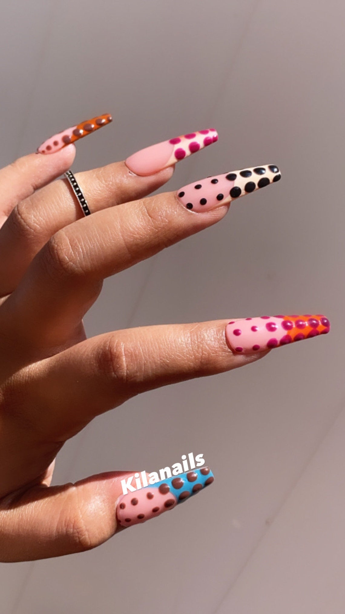 Press on nails cyber y2k Cyber dots nails summer nails Etsy