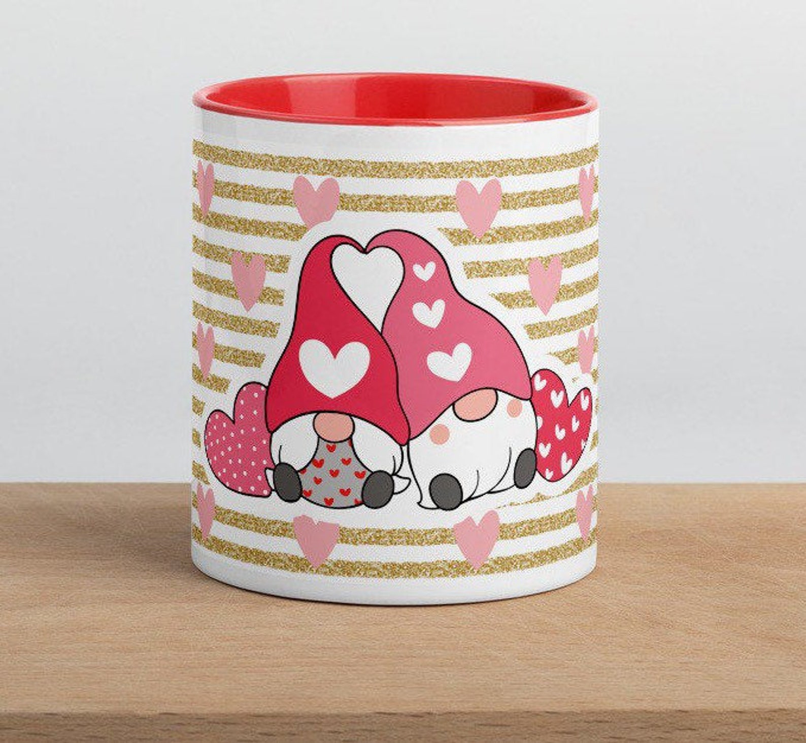 Gnome mug Valentine Gnomes Valentines Gift for Her Cute Etsy